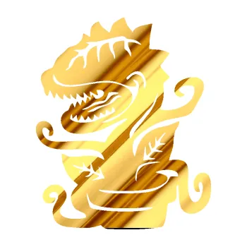 Samolepicí dekorace na vozidlo Masožravá kytka 001 levá (81 - chrom fólie zlatá zrcadlová) SAMOLEPKA NA AUTO, NÁLEPKA, FÓLIE, POLEP, TUNING, VLASTNÍ TEXT, TISK, AUTOSAMOLEPKY.cz, POLEPY, OBRÁZEK, LOGO, 3D STICKERS