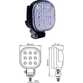 Přední světlomet A.M.A. S.P.A. Pracovní světlo LED 12/24V 1000LM