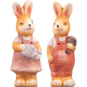 Velikonoční dekorace Zajíc keramika 60x160mm mix, barevná