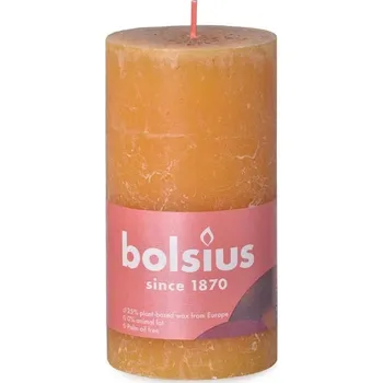 Bolsius svíčka válec Rustic Shine Honeycomb Yellow žlutá 68x130mm