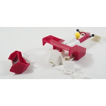 Příslušenství k autodráze 3D TISK Zadní opravný držák na Toleman - bílý