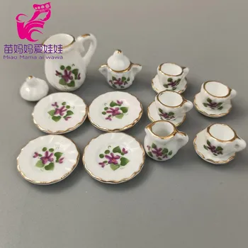 Čajové sety pro panenky Barbie Varianta: set A9 - fialové květy