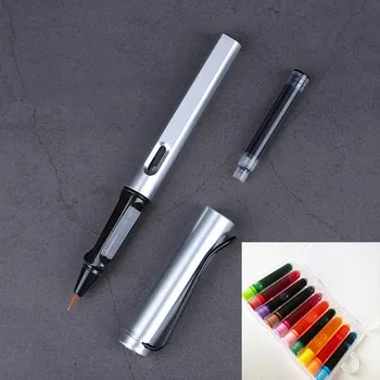 Elegantní pero na kaligrafii s měkkým štětcem - Stříbrný inkoust 10