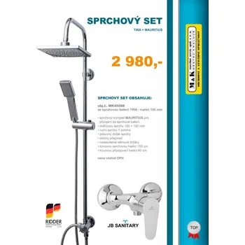 Sprchový set Ridder MAURITIUS D10 55 00/100 Sprchový set MAURITIUS + TIRA D10 55 00/100