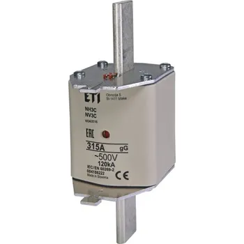 Autopojistky Nožová pojistka PNA3 315A ETI NV3 C GL-GG kombi 500V 004186222