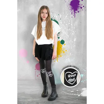 Punčocháče Knittex DR 2329 Keep Out Viscos 134-158 bianco 146-152