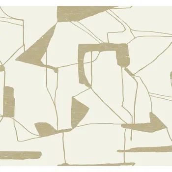 Tapeta York Krémovo-zlatá geometrická vliesová tapeta na zeď, MD7113, Modern Metals, York, velikost 0,68 x 8,2 m