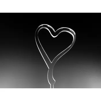 Jedlá dekorace na dort Srdce na dort - čiré