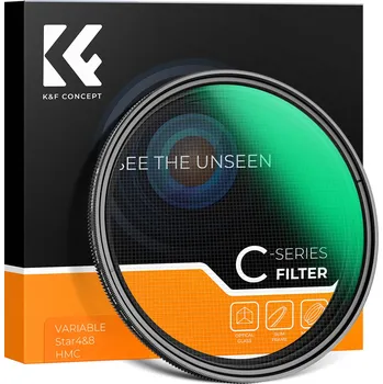 K&F 82MM Variable Star 4-8 Filter, Green Coated Optical Glass