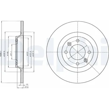 Brzdový kotouč Brzdový kotouč DELPHI BG4322