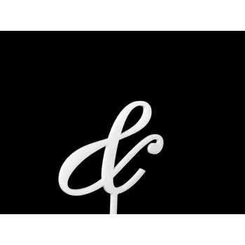 Jedlá dekorace na dort Písmeno na dort - & - bílé