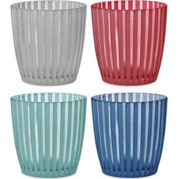 Svícen Dekorační skleněný svícen – barevný mix, 75×75 mm