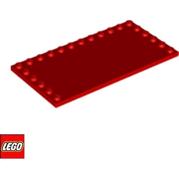 Stavebnice LEGO LEGO® Dílky LEGO Upravená Dlaždice 6x12 stady po obvodu / 6178 Barva: Červená 6178