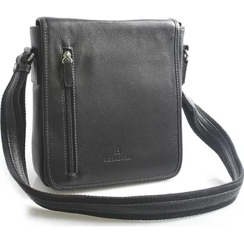 Černá kožená taška přes rameno Hexagona 461326 černá