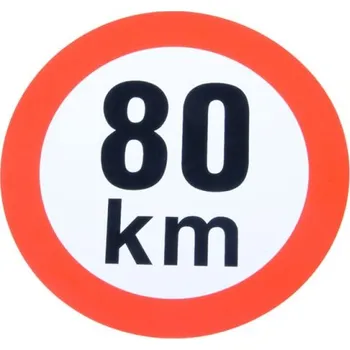 Samolepicí dekorace na vozidlo Samolepka rychlost 80 km, průměr 200 mm
