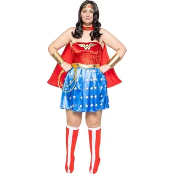 Karnevalový kostým Funiglobal - Plus size kostým sexy Wonder Woman - XL