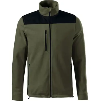 Pánská mikina RIMECK Mikina Effect 530 na zip, fleece, unisex MAL-5306917 2XL Zeleň vojenská