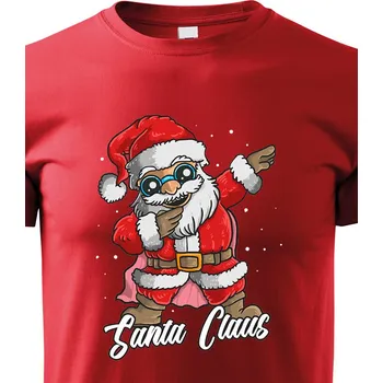 Chlapecké tričko Dětské tričko Santa Claus dab dance, Barva Červená, Velikost 158 cm/12 roků, Canvas Dětské tričko Bezvatriko.cz 2094