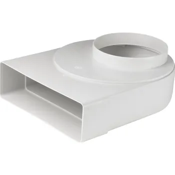 Příslušenství pro digestoř Dalap Redukce 90° z O100 mm čtyřhranné 204 x 60 mm - otočná