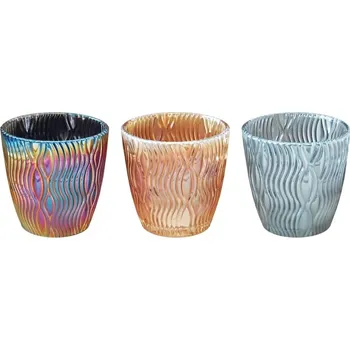 Svícen Svícen sklo 90 mm na čajovou/maxi čajovou svíčku, barevný mix