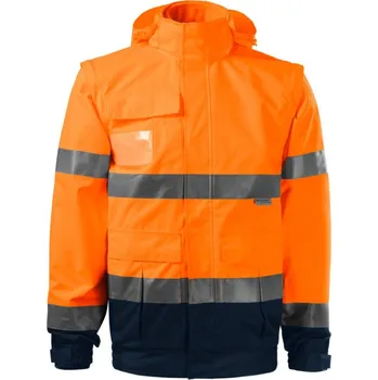 Pracovní oblečení RIMECK Bunda HV Guard 5V2, 4v1, reflexní, unisex MAL-5V29819 4XL Oranžová svítivě