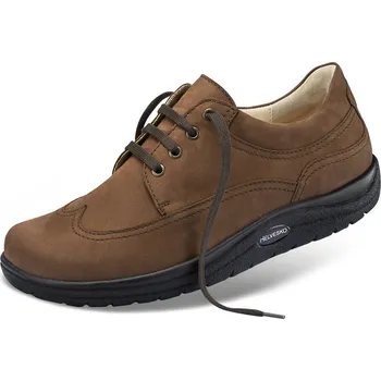 Pánská zdravotní obuv Elegantní pánské kožené polobotky se šněrováním, měkké, pohodlné, elastické, komfortní, useň napa, hnědá: 42