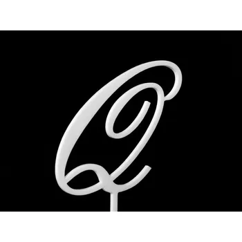 Jedlá dekorace na dort Písmeno na dort - Q - bílé