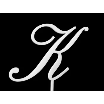 Jedlá dekorace na dort Písmeno na dort - K - bílé