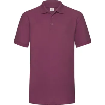 Cestování Burgundy Heavy Polo Friut of the Loom Fruit of the Loom tmavě červená 2470057