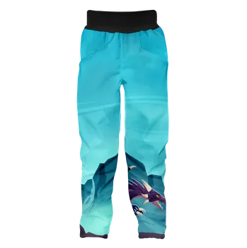 WAMU Softshellové kalhoty Dragon Fantasy modré