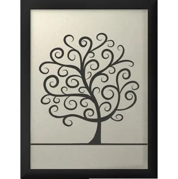 Svatební dekorace Svatební strom 2 v rámu 33 x 43 cm