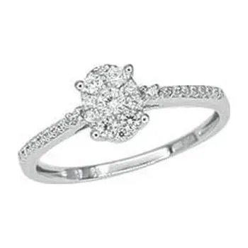 Prsten Dámský prsten bílé zlato 585/1000 přírodní diamant 0.236 ct GKW55421 velikost 51