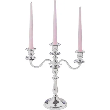 Svícen Svícen postříbřený tříramenný 325x290 mm | CONTACTO, Silver Line