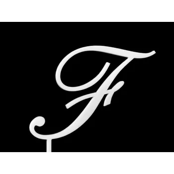 Jedlá dekorace na dort Písmeno na dort - F - bílé