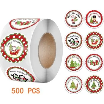 Vánoční dekorace Dekorační vánoční samolepky - D109-500ks