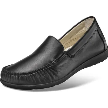 Dámská zdravotní obuv Dámské kožené mokasíny, lehké, elastické, elegantní, pohodlné, useň napa, dámská obuv, nazouvací obuv, černá: 38