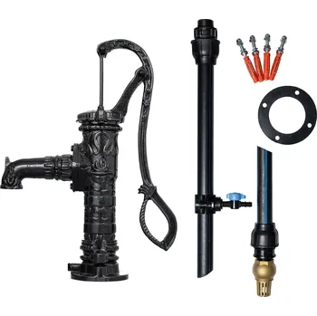 Čerpadlo Kovoplast & proStudnu Ruční pumpa NP 75 Nostalgik, KOMPLET S MONTÁŽÍ 1. Zvolte barvu pumpy: ČERNÁ (RAL 9005), 2. Zvolte hloubku studny: 4 m