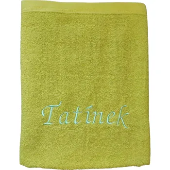 Top textil Osuška s nápisem "Tatínek" 70x140 cm pistáciová
