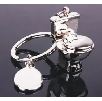 Klíčenka WC kovové stříbrné