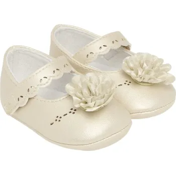 Capáčky MAYORAL dívčí boty s květem béžová EU 16