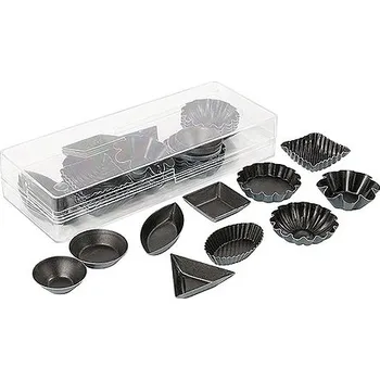 Myčka nádobí Formičky kovové s nepřilnavým povrchem, různé tvary, sada 50 kusů | CONTACTO, 6379/050