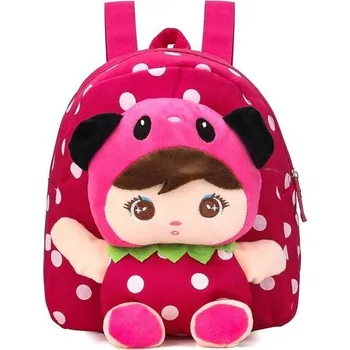 Dětský batoh Plyšový 3D batoh pro holčičky - C Růžově červená