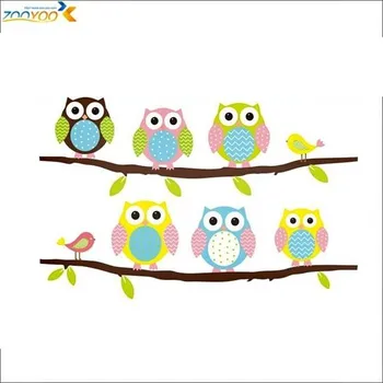 Samolepící dekorace Tapeta na zeď | fotorámečky na zeď - sovičky - 1020