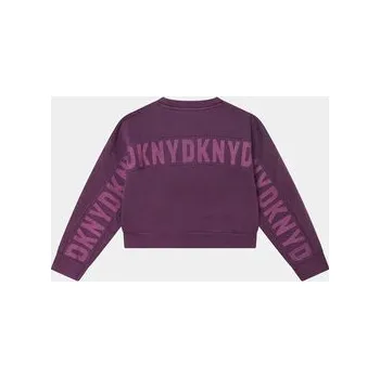 Dámské oblečení DKNY Mikina D35T00 S Fialová Regular Fit 6Y