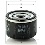 MANN OLEJOVÝ FILTR W 75/3 (Olejový filtr značky MAN+HUMMEL W 75/3)