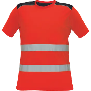 pracovní tričko CERVA Knoxfield HI-VIS triko červené