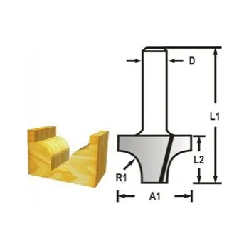 Fréza Makita Profilová frézastopka 8 mm,38,1x28,6x60 mm