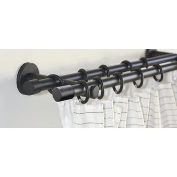 Garnýž Dvojitá garnýž sada Zeta kovová Ø 16 mm 300 cm černá matná