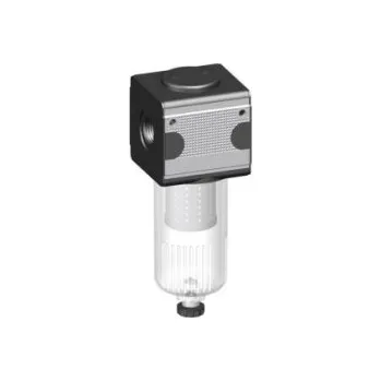 Ochranný vodní filtr předfiltr, zásobník z plastu, připojení 1/4", jemnost síta 0,3 [µm], pro filtraci pevných a kapalných nečistot, FI03-14H-F0,3