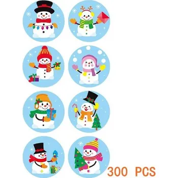 Vánoční dekorace Dekorační vánoční samolepky - CV13-300ks